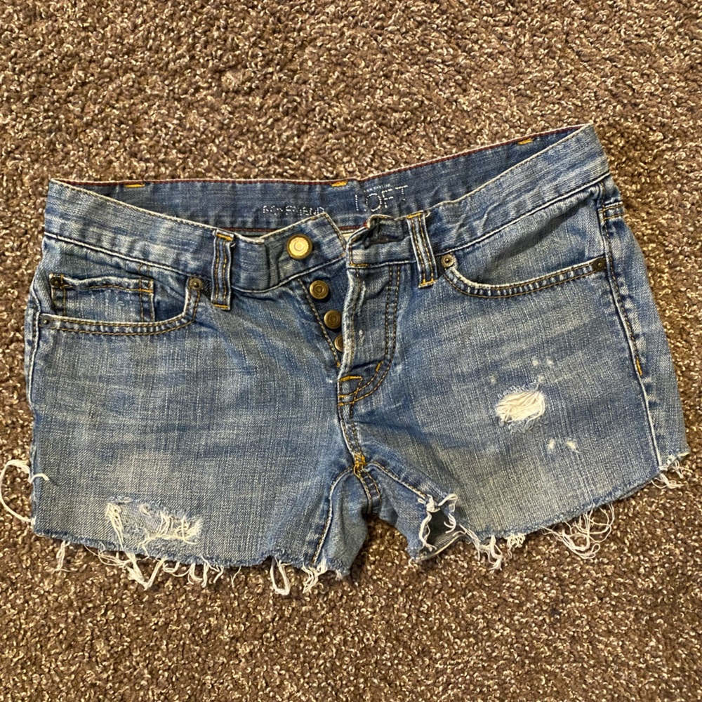 LOFT boyfriend jean shorts